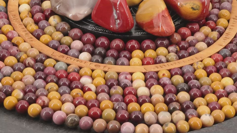 perle pierre naturelle Jaspe Mokaite ronde en 4/6/8/10mm pour la fabrication de bijoux et lithothérapie - La Pierre Fr