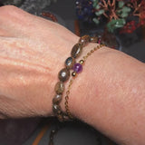 Bracelet Bronzite en pierre roulée