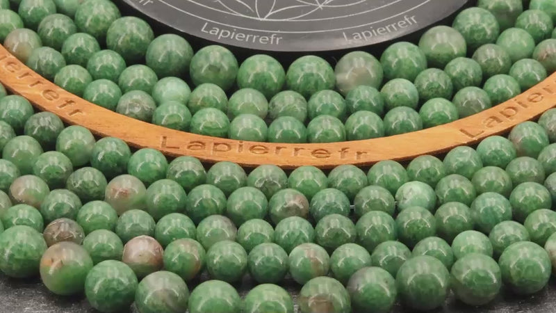 Perles Jaspe Vert Africain en pierre naturelle ronde 6/8/10 mm de Qualité AA+, pour la création de bijoux et lithothérapie