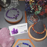 Bracelet Lapis Lazuli AURA® – perles 6 mm en pierre naturelle & dorée