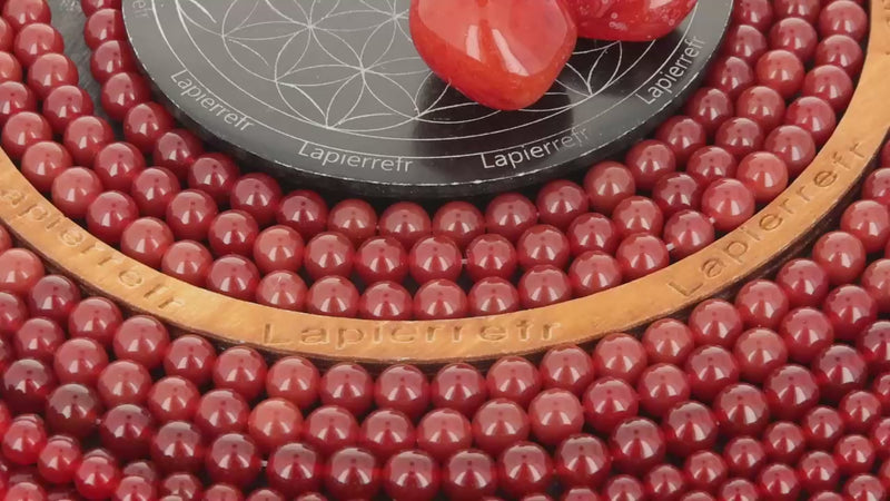 Perles Cornaline d'Uruguay en pierre naturelle ronde 6 ou 8 mm de Qualité AAA, pour la création de bijoux et lithothérapie