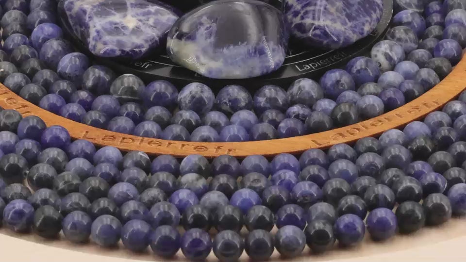 Perles Sodalite en pierre naturelle - Qualité AAA