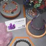Bracelet 7 Chakras en pierre naturelle – perles boules 8 mm & Hématite