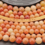 Perles Aventurine Orange en pierre naturelle ronde 4/6/8/10 mm de Qualité AAA, pour la création de bijoux et lithothérapie