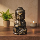 Petit Bouddha en Obsidienne Dorée, Pierre Naturelle 8 cm