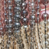 Perles de Quartz Fumé facettées 6, 8 et 10 mm — Fil de 36 cm