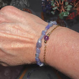 Bracelet Tanzanite en pierre roulée