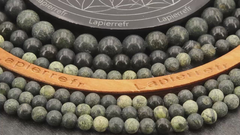 Perles Serpentine en pierre naturelle ronde 6mm, 8mm, 10mm - Qualité AA+ pour la création de bijoux et lithothérapie