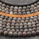 Perles Yooperlite en pierre naturelle ronde 6/8 mm de Qualité AA+, pour la création de bijoux et lithothérapie