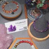 Bracelet 7 Chakras en pierre naturelle – perles boules 8 mm