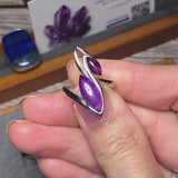 Bague Améthyste en argent rhodié (Cristallia)