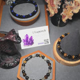 Bracelet homme en pierre Labradorite, Œil de Tigre & Hématite
