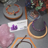 Bracelet Améthyste ÉCLIPSE® – pierre naturelle ovale facettée sur cordon réglable
