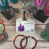 Bracelet Agate Rubannée “Équilibre et Stabilité” en perles de pierre brune sur mesure