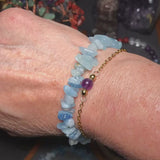 Bracelet pierre Aigue Marine