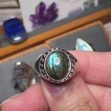 Bague Labradorite (Romance Émaillée)