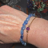 Bracelet Cyanite Bleue en pierre roulée