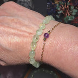 Bracelet Préhnite en pierre roulée