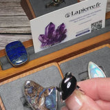 Bague Onyx Noir en argent rhodié (Mémorielle)