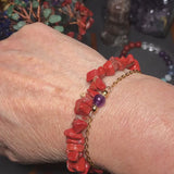 Bracelet pierre Jaspe rouge