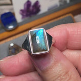 Bague Labradorite (Monolithe Azuré)