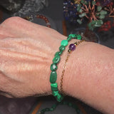 Bracelet Malachite en pierre roulée