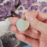 Pendentif AMAZONITE de Madagascar | Pendentif pierre naturelle | Pendentif cœur en pierre 25*25mm | Bijoux pierre naturelle