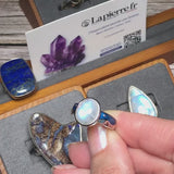 Bague en Pierre de Lune (Liseré Azur)