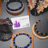 Bracelet homme en pierre Lapis Lazuli & Onyx noir