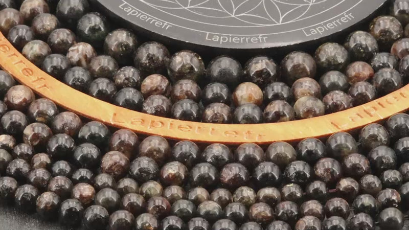 Perles Biotite en pierre naturelle ronde 6/8/10 mm de Qualité AA+, pour la création de bijoux et lithothérapie