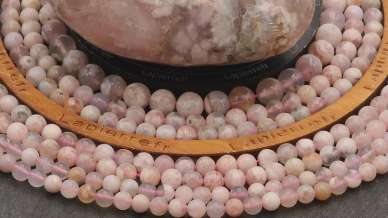 Perles D'Agate Givrée Naturelle 6 Mm - Lot De 18 Perles Rondes Avec Trou - Pierre Semi-Précieuse Pour Création De Bijoux DIY - 13