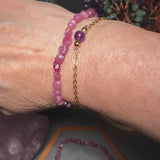 Bracelet Tourmaline Rose en pierre roulée