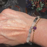 Bracelet Quartz Tourmaline Noire en pierre roulée