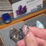 Bague en Quartz rose (Ondine Marquise) — Argent 925 rhodié