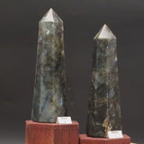 Obélisque en Labradorite de Madagascar — Pointe polie à la main, sélection B