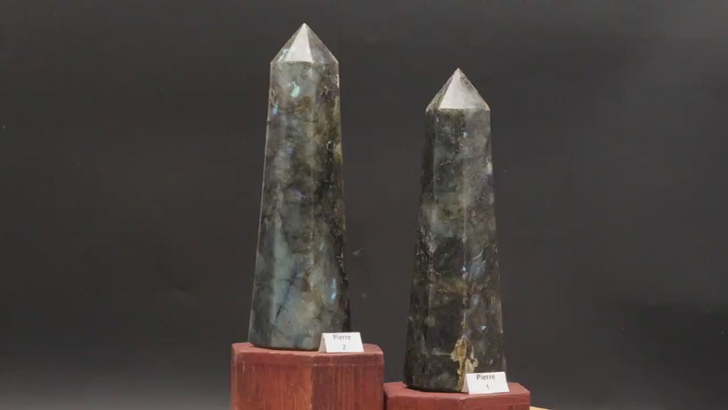 Vidéo des reflets de la labradorite sélection B en mouvement