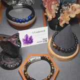 Bracelet Multi-Rangs Cuir & Perles Oeil de Tigre 6mm