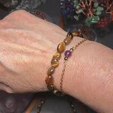 Bracelet Œil de Tigre en pierre roulée