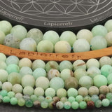 Perles Chrysoprase en pierre naturelle ronde 4/6/8/10 mm de Qualité AA+, pour la création de bijoux et lithothérapie