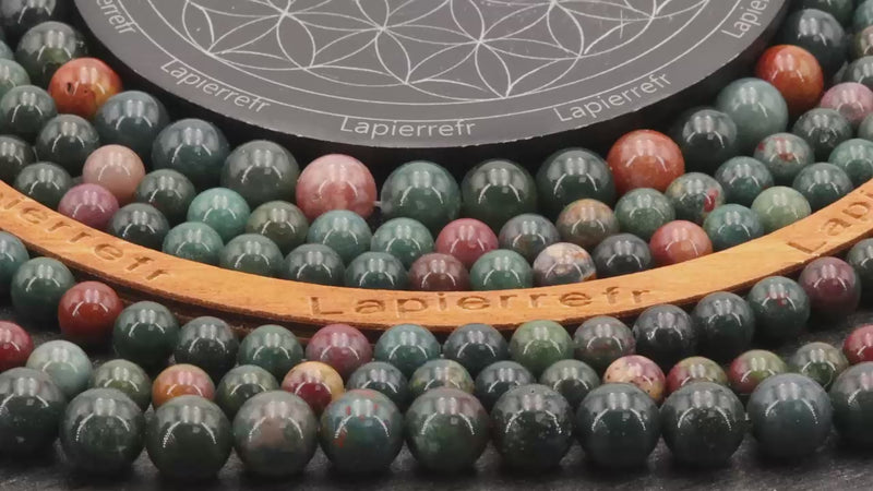 Perles Héliotrope en pierre naturelle ronde 6mm, 8mm, 10mm - Qualité AA+ pour la création de bijoux et lithothérapie