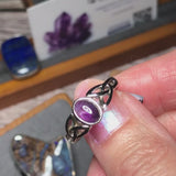 Bague Améthyste en argent rhodié (Amulettia)