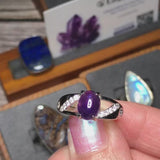 Bague Améthyste Ovale en Argent Rhodié (Adelaide)