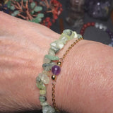 Bracelet en pierre Prehnite