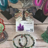 Bracelet Agate Indienne “Équilibre et Confiance” en perles de pierre verte sur mesure