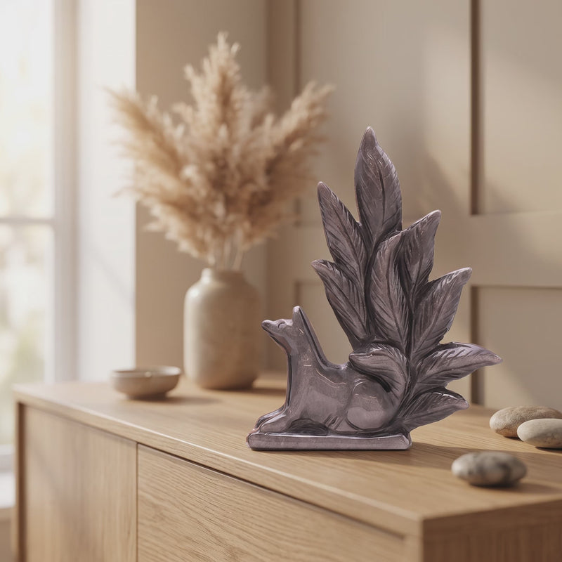 Vidéo de la sculpture renard en obsidienne argentée du Mexique