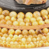Perles pierres naturelles oeil de tigre jaune ronde en 4mm 6mm 8mm 10mm -La Pierre Fr