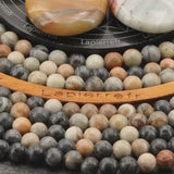 Perles Jaspe Picasso en pierre naturelle ronde 4/6/8/10 mm de Qualité AAA, pour la création de bijoux et lithothérapie