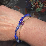 Bracelet Lapis-Lazuli en pierre roulée