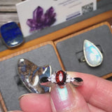 Bague Ambre Argent Rhodié (Éclats Discrets)