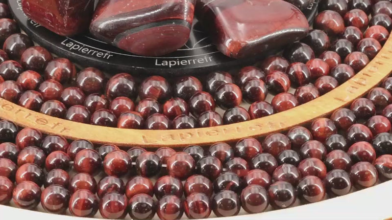 Perles pierres naturelles en œil de Tigre véritable ronde en 4mm 6mm 8mm 10mm - La Pierre Fr 